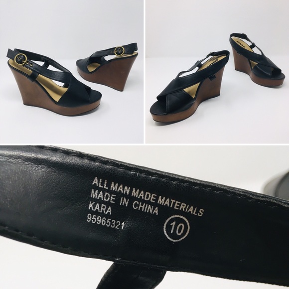 Soda Platform Wedge Strappy Open Toe Sandal 10 10M - Picture 3 of 7